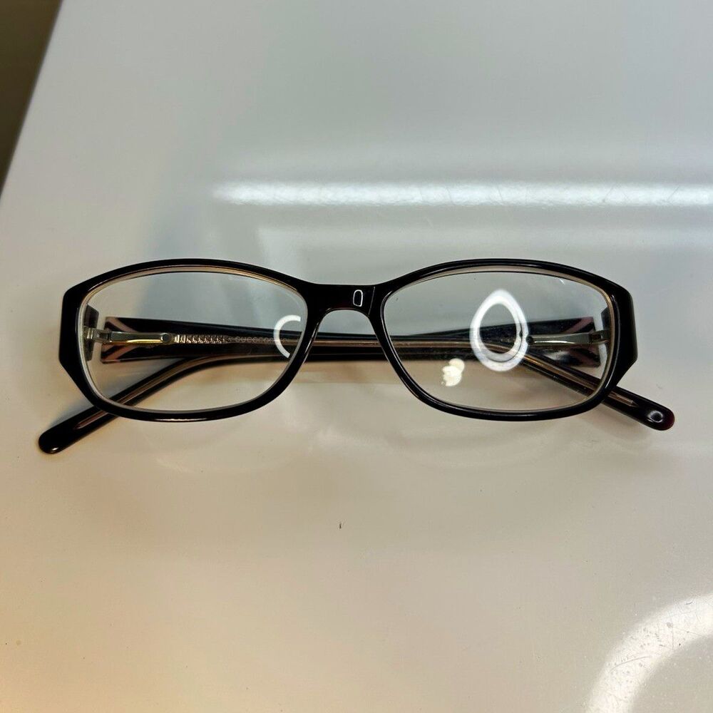 SUCCESS SUCCESS Black Rectangular Plastic Full Rim Eyeglass Frames 52-15-135